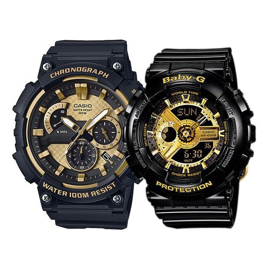 CASIO G-Shock Analog-Digital 'Black Gold' MCW-200H-9A&BA-110-1A