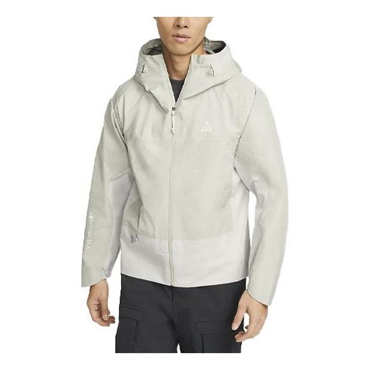 Men's Nike Casual Waterproof Hooded Long Sleeves Jacket Light Gray DB3560-145