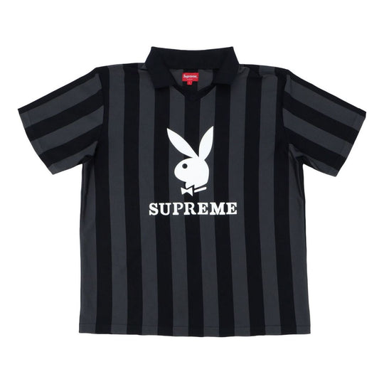 Supreme SS18 x Playboy Soccer Jersey Black SUP-SS18-781 T-shirt - KICKSCREW