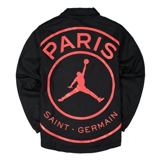 Air Jordan x Paris Saint-Germain Casual Sport Jacket Men's Black BQ421 ...