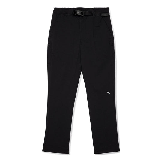 Men's Nike x MMW Crossover Solid Color Belt Slim Fit Casual Long Pants/Trousers Black DD9432-010