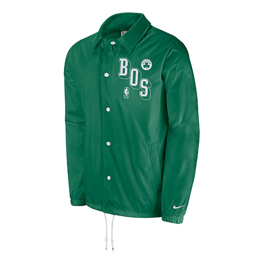 Men's Nike NBA Boston Celtics Alphabet Printing logo Sports COACH Jacket Alfalfa Green DB1432-312