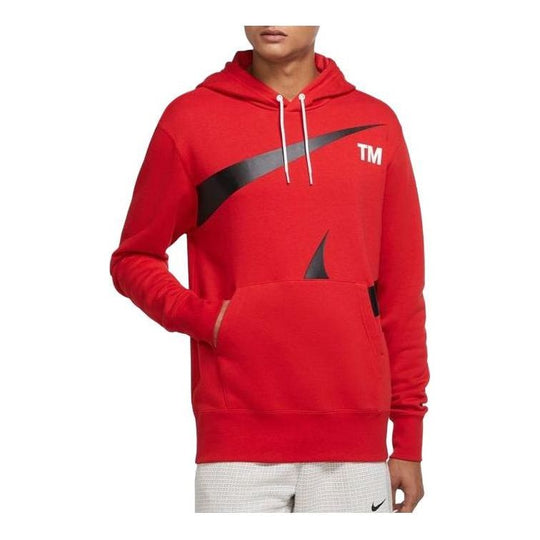 Nike Sportswear Swoosh Semi Brushed Back Hoodie 'Gym Red' DD6011-657 ...
