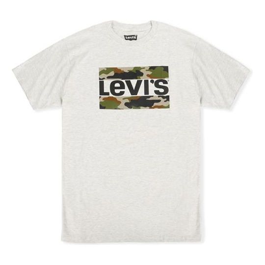 Men's Levis Camouflage Printing Short Sleeve Gray T-Shirt 3LSP3194