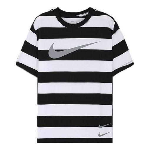 Nike Swoosh Stripe TEE Men White/Black CQ5197-100