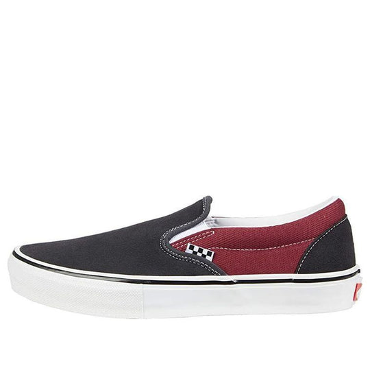 Vans Slip-On Casual Skateboarding Shoes Unisex Black Red VN0A5FCA249