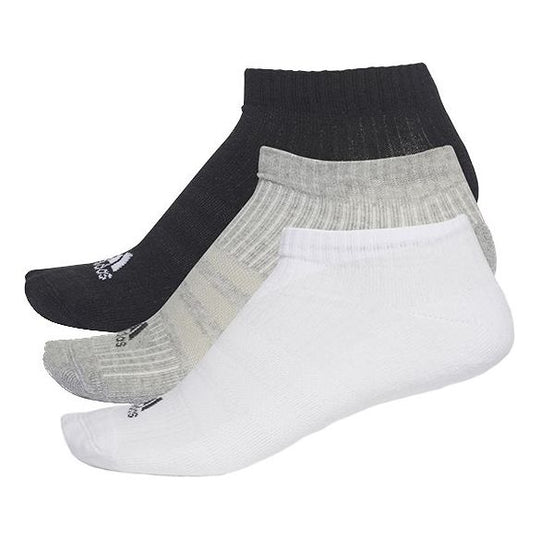 adidas 3-Stripes No-Show Socks 3 Pairs Black/White/Grey AA2281