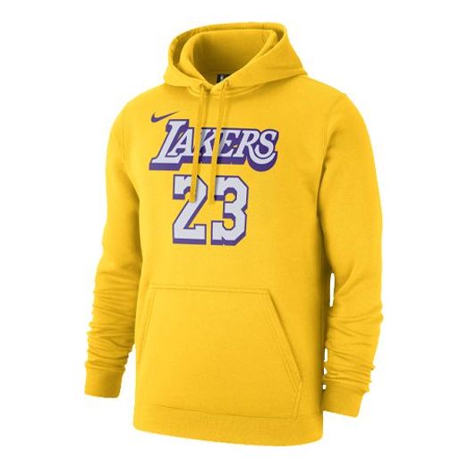 Men's Nike Lakers Lebron James Athleisure Casual Sports Pullover Yellow CJ9547-728