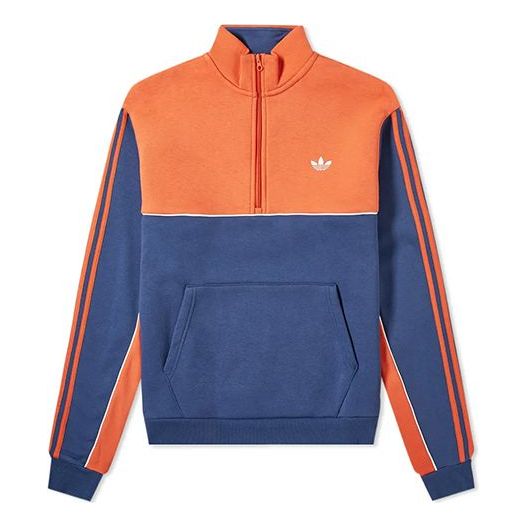 adidas originals Mod Half Zip Sweatshirt For Men Orange/Navy FM1401
