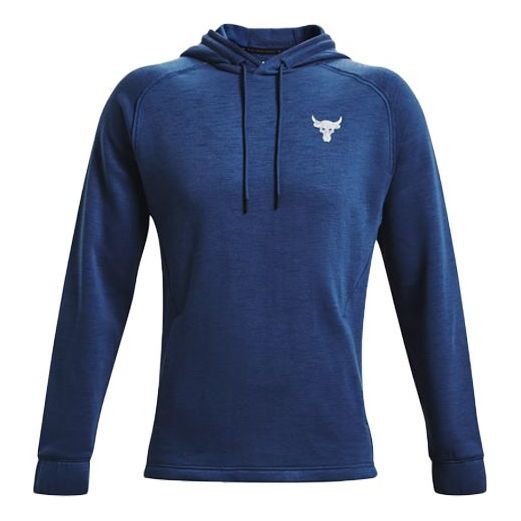 Men's Under Armour Project Rock Charged Cotton Fleece Breathable Sports Blue 1367033-404