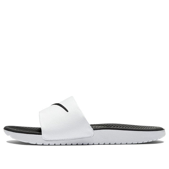 (GS) Nike Kawa Slide 'White Black' 819352-100 - KICKS CREW