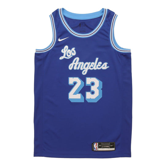 Nike LeBron James Los Angeles Lakers Hardwood Classic Blue Swingman Jersey - Men's Large
