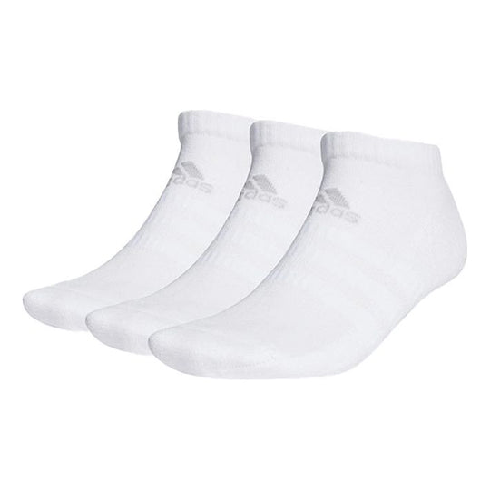 adidas Casual Sports Socks Couple Style 3 Pairs White GC7305