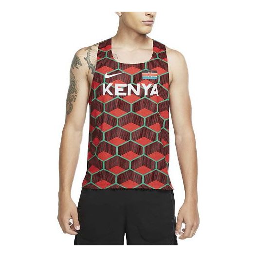 Nike AeroSwift Team Kenya Training Running Sports Vest Red CV0372-673