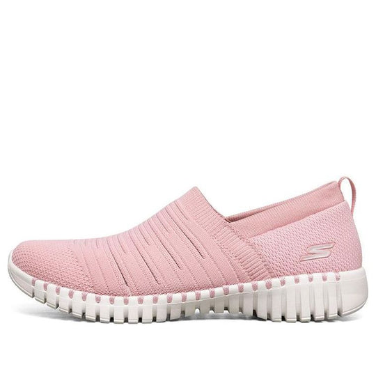 (WMNS) Skechers Go Walk Smart Loafers Pink 124043-PNK Athletic Shoes  -  KICKS CREW