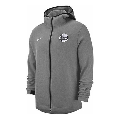 Nike Golden State Warriors LOGO Hooded Jacket Gray 940877-032 Jacket - KICKSCREW