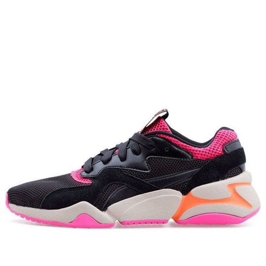 (WMNS) PUMA Nova Urban 90 Running Shoes Black/Pink 369592-01