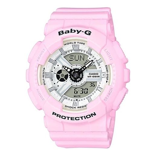 CASIO BABY-G Waterproof Sports Womens Pink Analog/Digital Combo BA-110BE-4A Watch - KICKSCREW