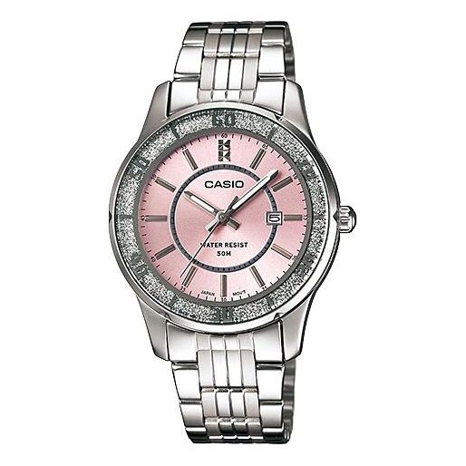 CASIO Stainless Steel Strap Pink Dial Pink Analog LTP-1358D-4A