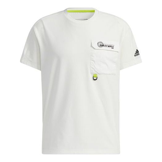 adidas Gw Ss Tee Outdoor Round Neck Pullover Sports Short Sleeve White T-Shirt HB8914