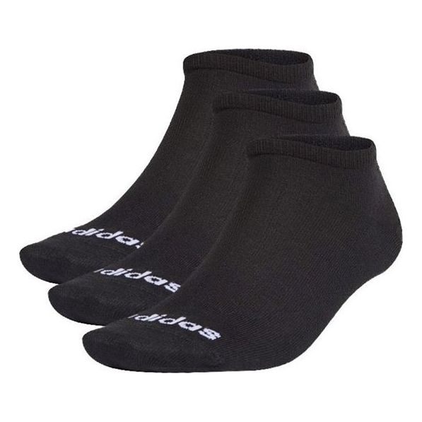 adidas Unisex Low Cut 3pp Logo Socks 3 Packs Black GE6133