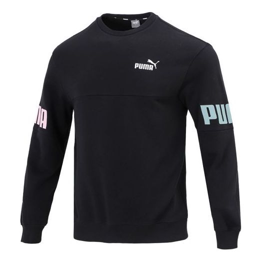 PUMA Casual Round Neck Pullover Printing Long Sleeves Black 670935-51