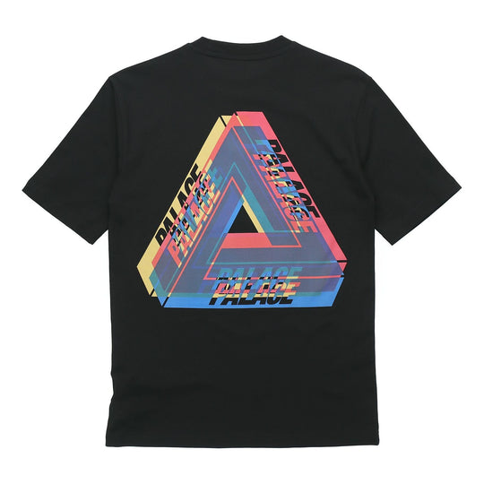 PALACE Tri-Ferg Colour Blur T-Shirt Triangle Printing Pattern Short Sleeve Unisex Black P19TS335
