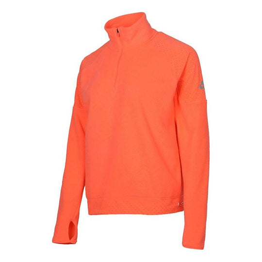 (WMNS) Nike Training Sports Cardigan Fleece Lined Stand Collar Hoodie Jacket Orange CZ9147-854