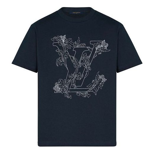 Louis Vuitton LV Flower Embroidery for Men Navy 1A89VZ