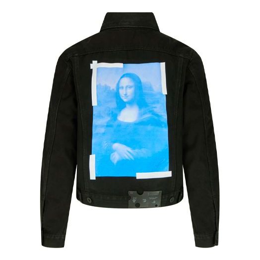 Off-White SS21 Mona Lisa Denim Jacket Black OMYE054R21DEN0011001