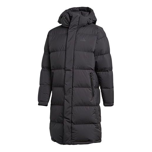 adidas protection against cold Stay Warm hooded mid-length Down Jacket Black GF0075