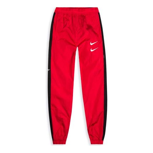 Nike Sportswear Swoosh Woven Pants For Men Red CJ4877-657 Sweat Pants  -  KICKSCREW