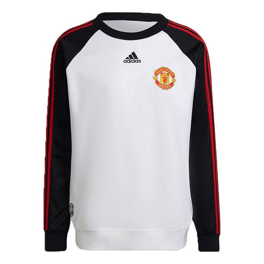 Men's adidas Knit Soccer/Football Colorblock Sports Round Neck White H ...