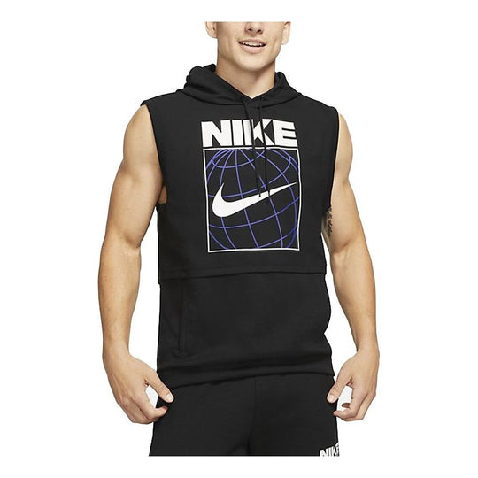 Nike Sleeveless Sports Pullover hoodie Vest Black CZ2562-010