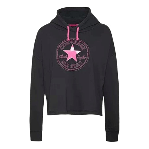 (WMNS) Converse Athleisure Casual Sports hooded Knit Hoodie Black 10017873-A01