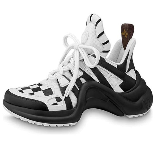 lv sneakers black white
