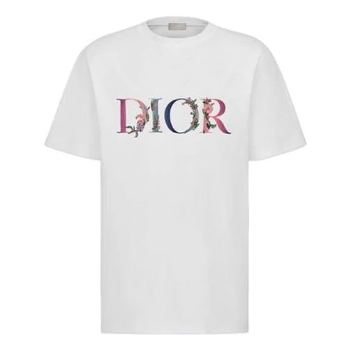 DIOR SS21 Flowers Floral Logo Embroidered Print Loose For Men 