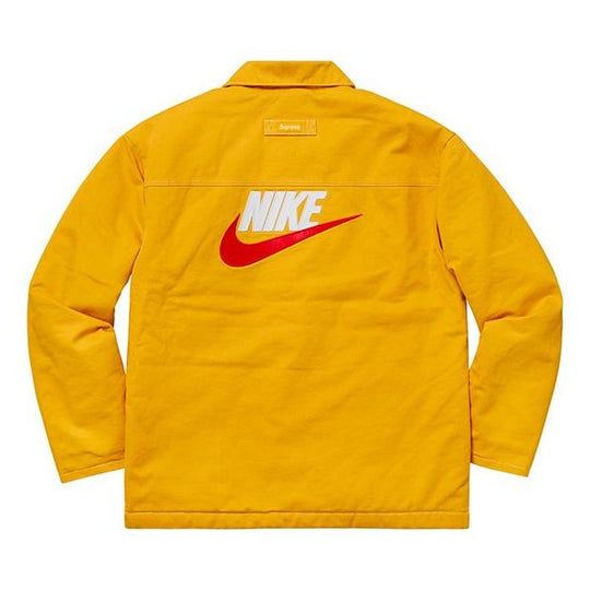 Supreme FW18 x Nike Double Zip Quilted Work Jacket Mustard SUP-FW18-535