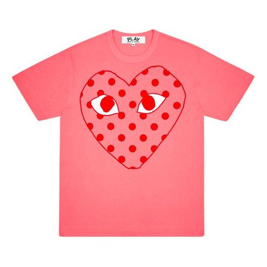 COMME des GARCONS PLAY Pastelle Polka Dot Logo T-Shirt 'Pink' AZ-T276-051-3