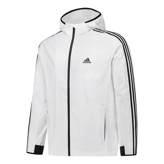 adidas Men's Sport Woven Windbreaker Jacket White GQ0623