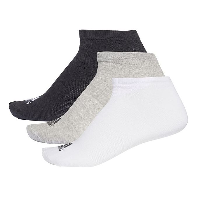 Adidas logo Printed Sports Socks Black/White/Grey AA2313 - KICKS CREW