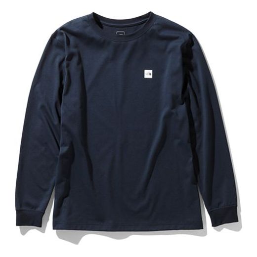 THE NORTH FACE L/S Small Box Logo Tee Long Sleeves Japanese version Navy Blue NT32041-UN