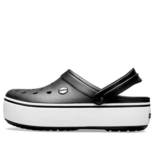 (WMNS) Crocs Beach Sandals Black White 205434-066
