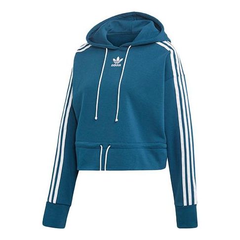 (WMNS) adidas originals Cropped Hoodie Athleisure Casual Sports Green EC1905