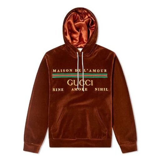 GUCCI Chenille Embroidered Drawstring For Men Brown 595530-XJBTC-2073