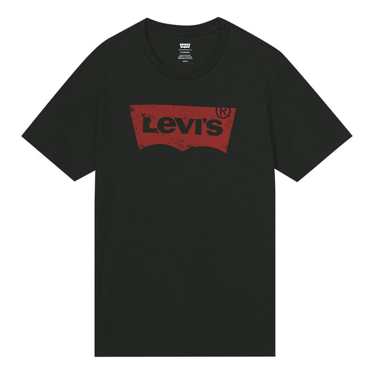 Men's Levis Pure Cotton Round Neck Classic Logo Short Sleeve Black 177 ...