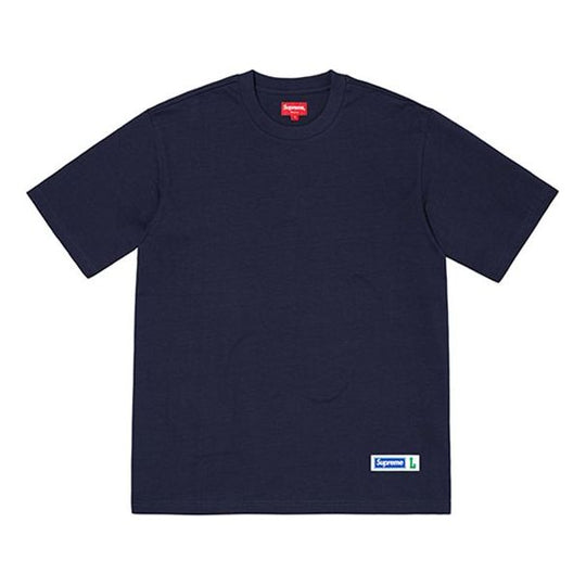 Supreme SS19 Athletic Label Tee Sports Short Sleeve Unisex Navy Blue SUP-SS19-10182