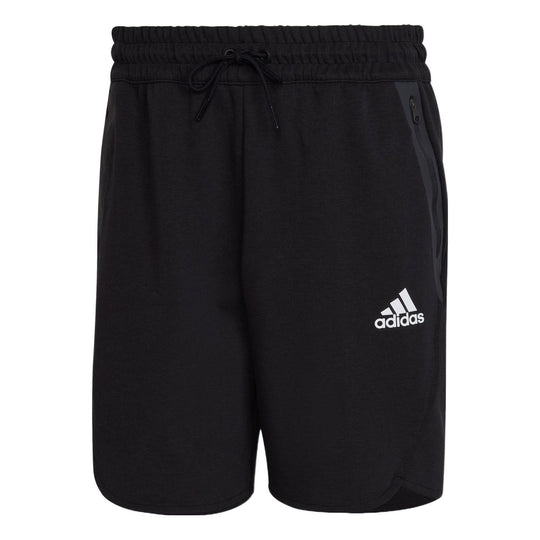 adidas Solid Color Logo Sports Shorts Black HE9813