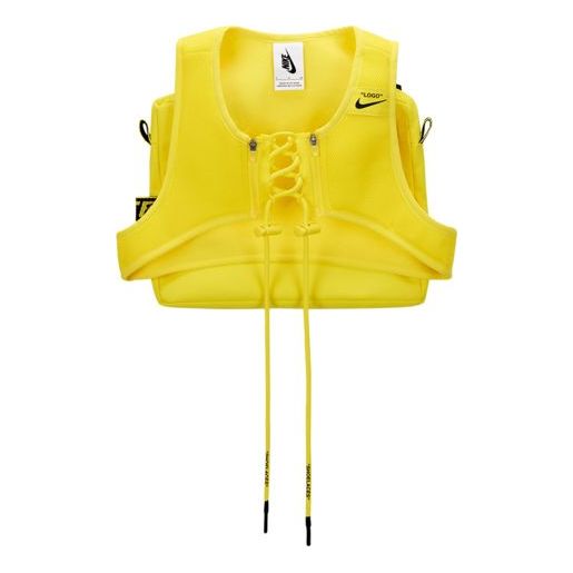(WMNS) Nike x OFF-WHITE Crossover Utility Casual Sports Detachable Backpack Vest Autumn Optical Yellow BV8054-731