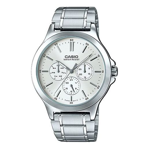 Men's CASIO DRESS Series waterproof Stainless Steel Mens Silver Analog MTP-V300D-7A